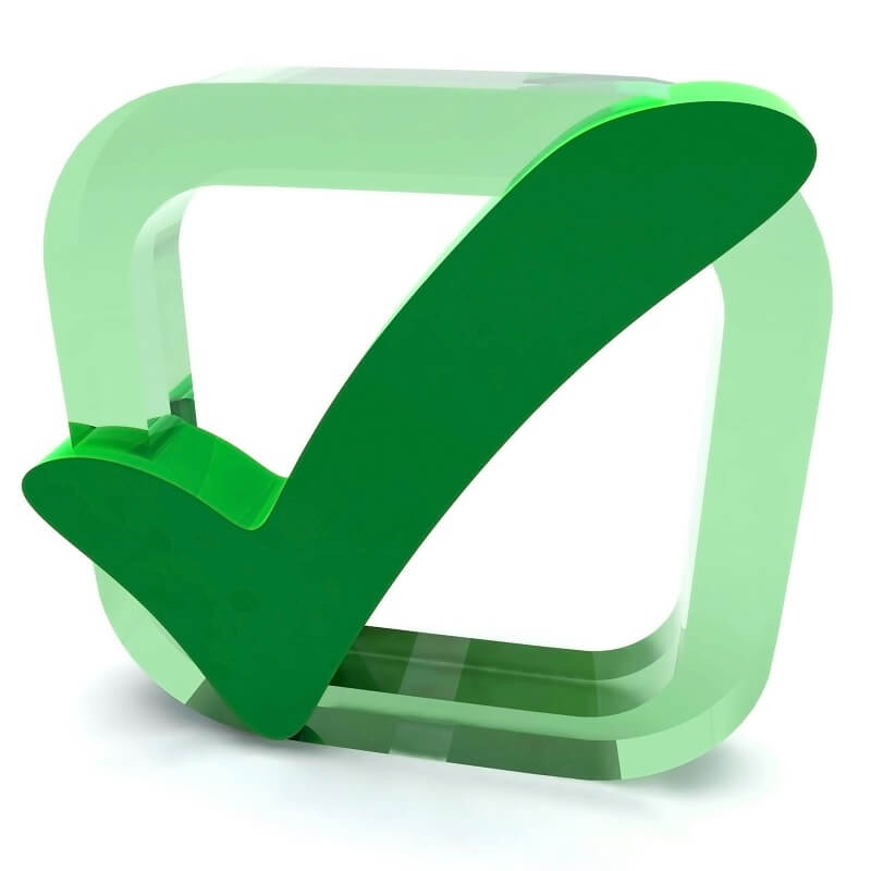 green check mark